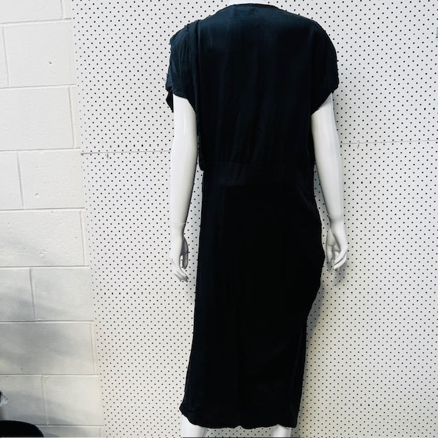 HAILWOOD / black dress with ruched details / 14 (3892381971376155229)