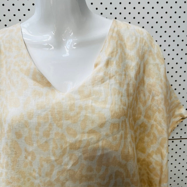 RIDLEY / 100% linen dress / plus sized S / made in italy (3892382025039368353)