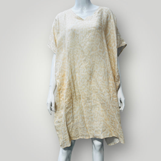 RIDLEY / 100% linen dress / plus sized S / made in italy (3892383798878271313)