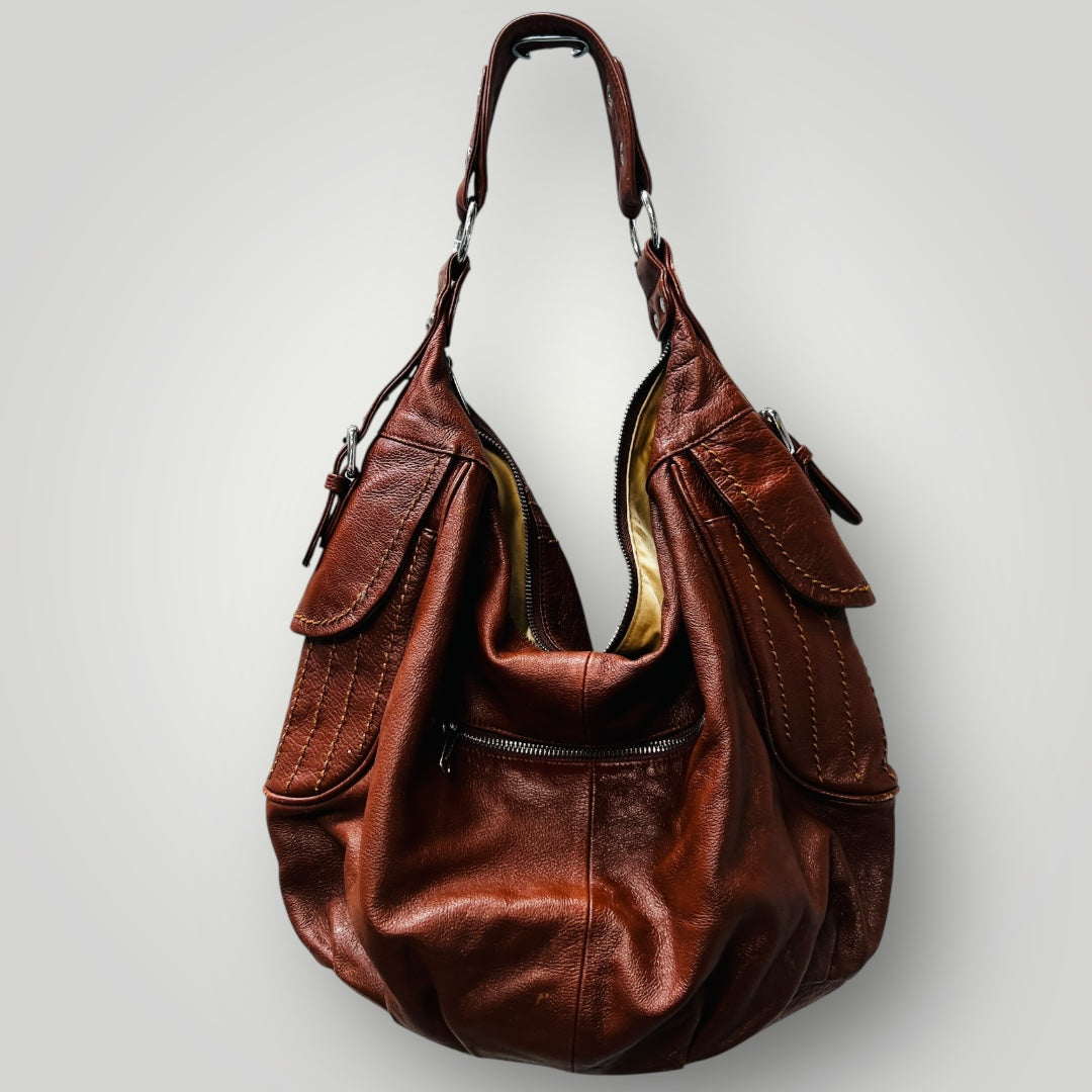 GEE / leather bag with lots of pockets (3892383854092770889)