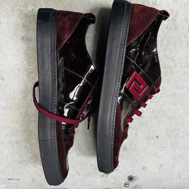 VERSACE / patent leather trainers / 43 / made in italy (3892559201738242155)