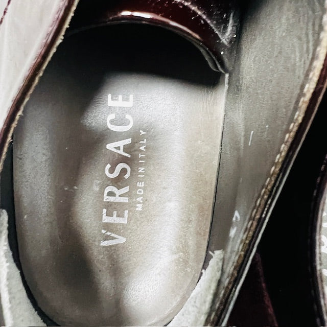 VERSACE / patent leather trainers / 43 / made in italy (3892559204914312146)