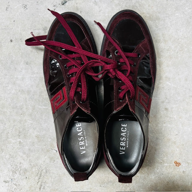 VERSACE / patent leather trainers / 43 / made in italy (3892559206858960412)