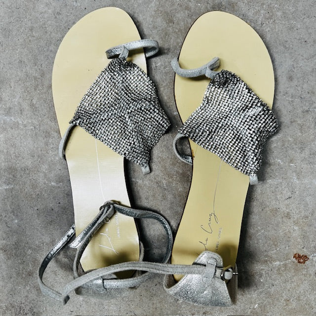 LOLA CRUZ / sparkling diamante sandals / 40 (3892559227059567017)