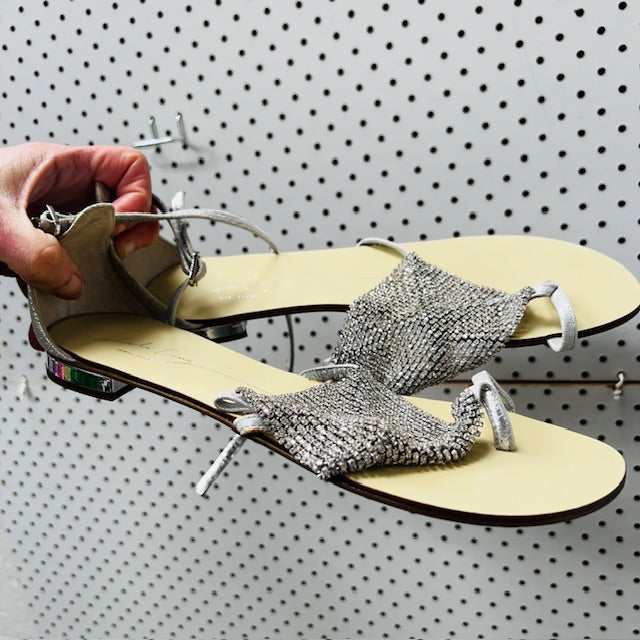 LOLA CRUZ / sparkling diamante sandals / 40 (3892559232168717735)