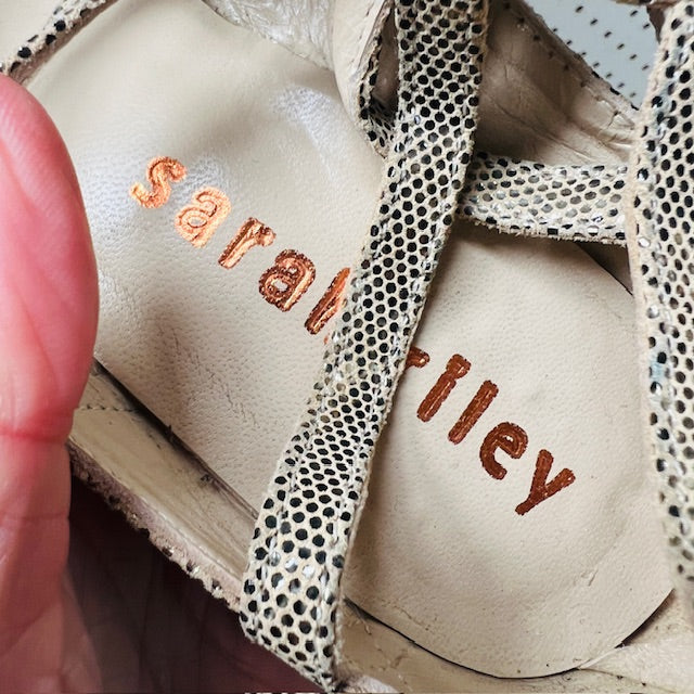 2000s nz vintage / SARAH RILEY / heels / 38.5 / made in nz (3892559301952990654)