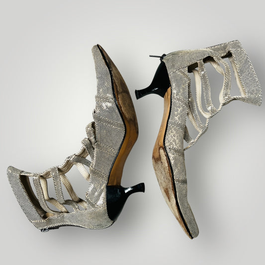2000s nz vintage / SARAH RILEY / heels / 38.5 / made in nz (3892559780733019050)
