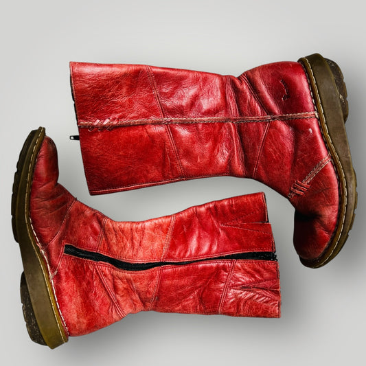 DR MARTENS / authentic wedge boots / red / 39 (3892559803773908642)