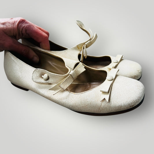vintage / CHLOE / leather mary jane ballet flats / 36 / made in italy (3892559809433725097)
