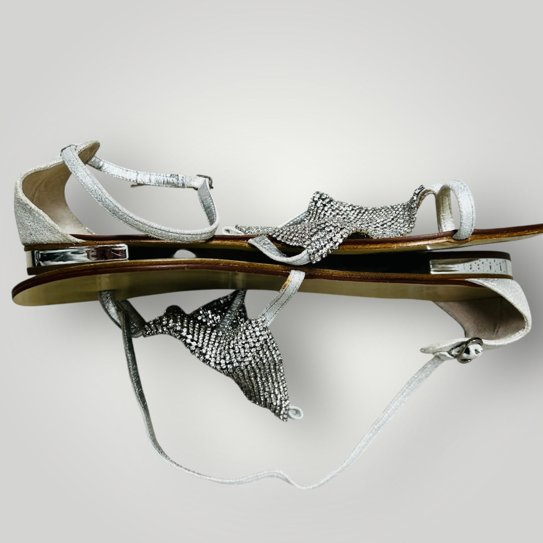 LOLA CRUZ / sparkling diamante sandals / 40 (3892559822165940644)