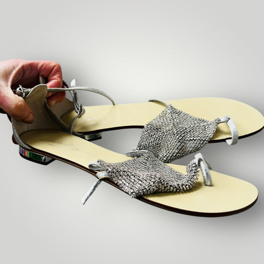LOLA CRUZ / sparkling diamante sandals / 40 (3892559824264353963)
