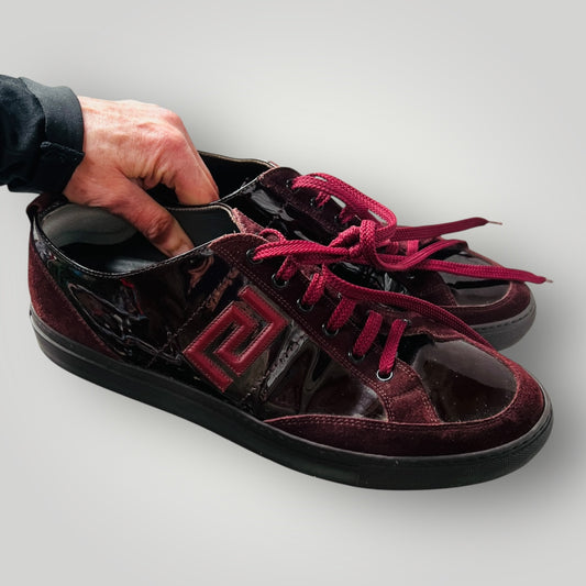 VERSACE / patent leather trainers / 43 / made in italy (3892559830163281772)