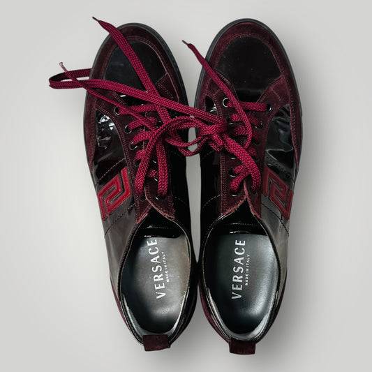 VERSACE / patent leather trainers / 43 / made in italy (3892559832033973661)