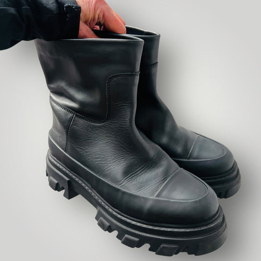 GANNI / leather chunky boots / 40 (3892559835522601194)