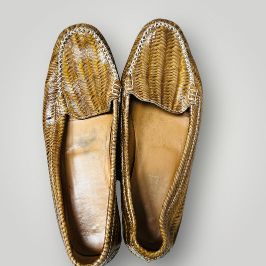 PERUZZI / italian snakeskin leather loafers / 40 / made in italy (3892559837894574234)