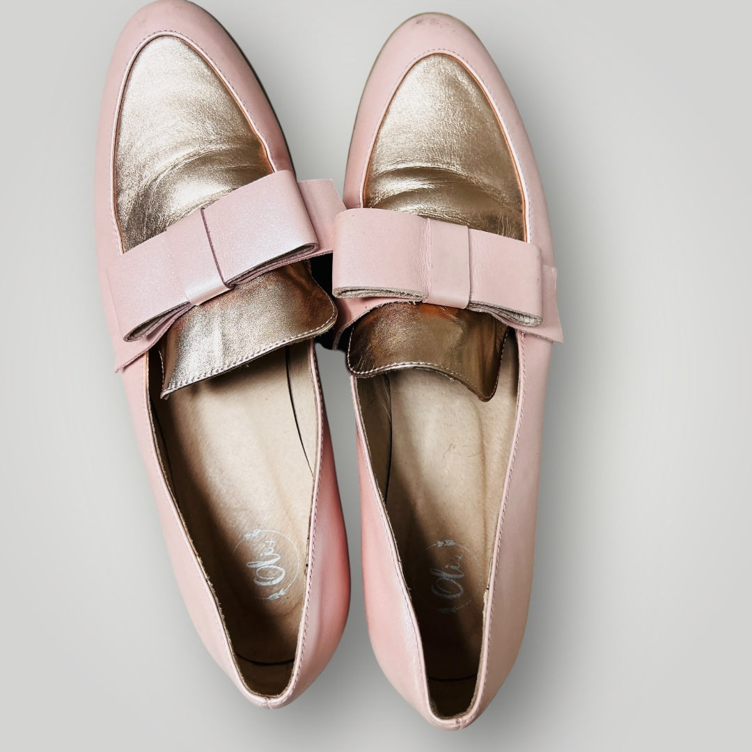 OLI / leather loafers in pink / 41 (3892559859144450833)