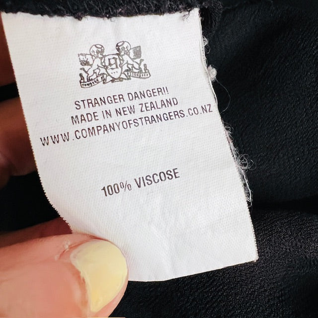 COMPANY OF STRANGERS / tunic dress with adjustable neck straps / 14 / nz made (3893493078833067515)