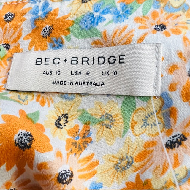 BEC + BRIDGE / 'heidi' silk floral midi dress / 10 (3893493233005377849)