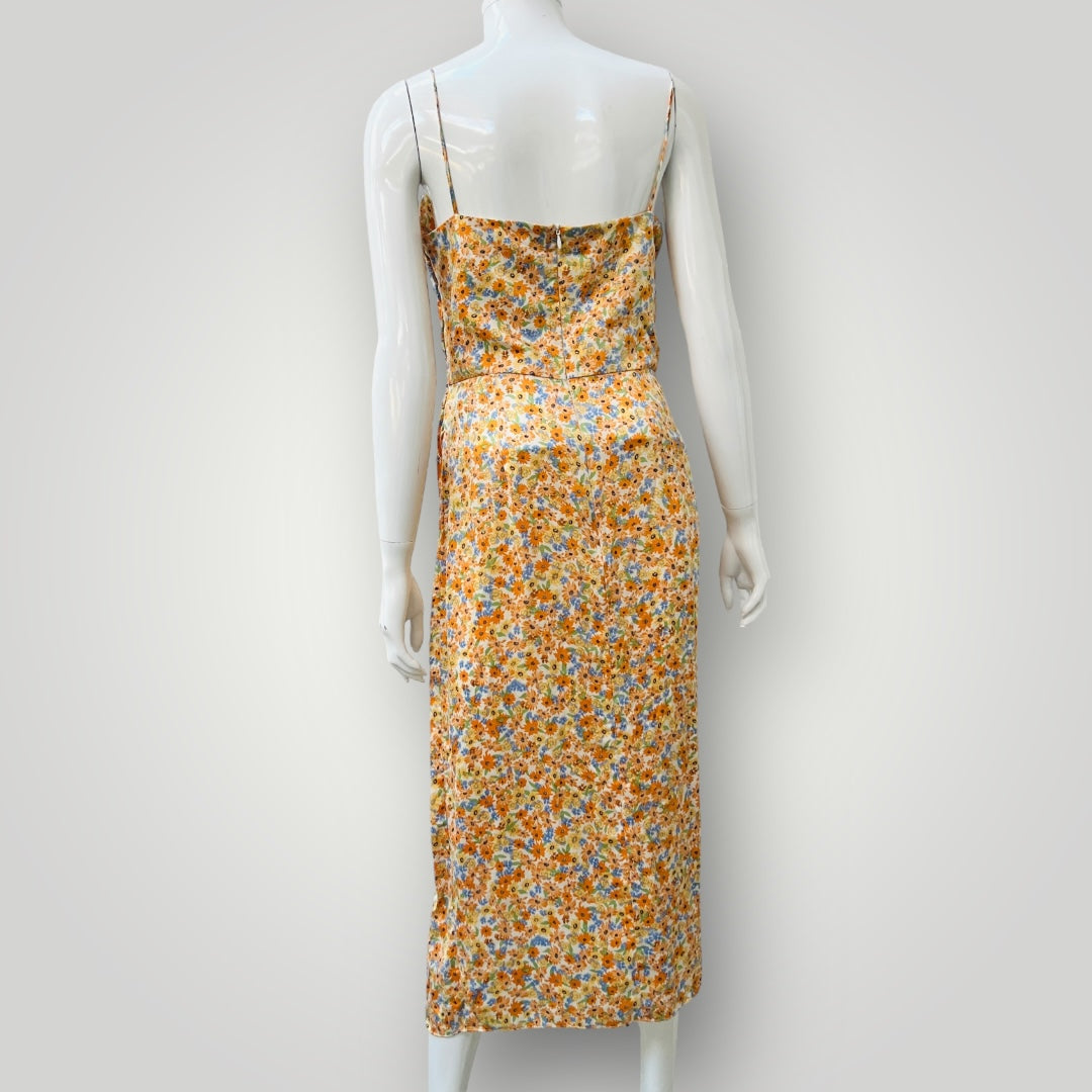 BEC + BRIDGE / 'heidi' silk floral midi dress / 10 (3893493569045221699)