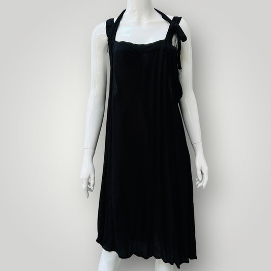 COMPANY OF STRANGERS / tunic dress with adjustable neck straps / 14 / nz made (3893493632565168065)