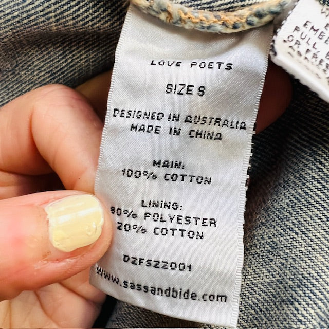 Sass & Bide / Axels Calling Denim Jacket / S (3893654454665167178)