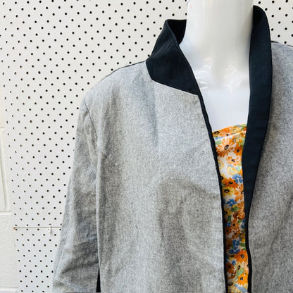 VERGE / 'jersey blazer' in grey wool / L (3893654482344141894)