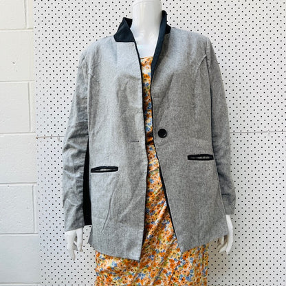 VERGE / 'jersey blazer' in grey wool / L (3893654485896311727)