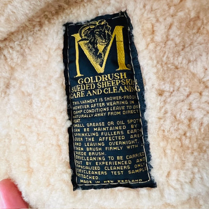 1970s nz vintage / MACALISTERS / shearling leather sheepskin jacket / 42 (3893654503277005861)