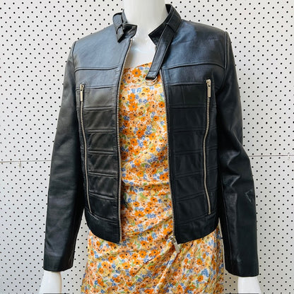 the fan / black leather jacket / s (3893654550956769832)