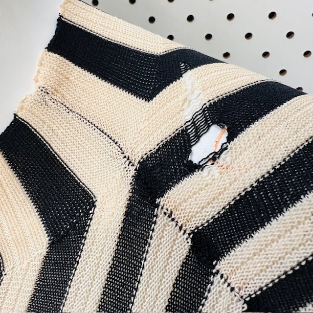TOPSHOP / knitted stripe dress / 3xl (3893694603855825844)