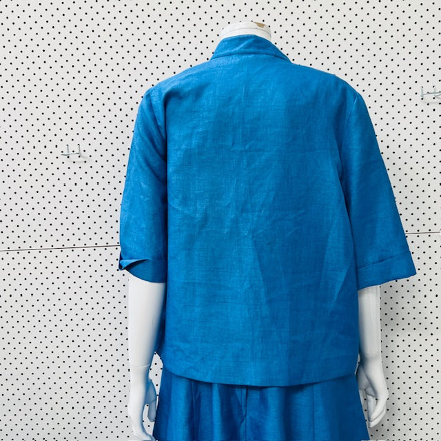 1960s nz vintage / SOUTHWELL / electric blue sundress and jacket / s/m (3893694613825784157)