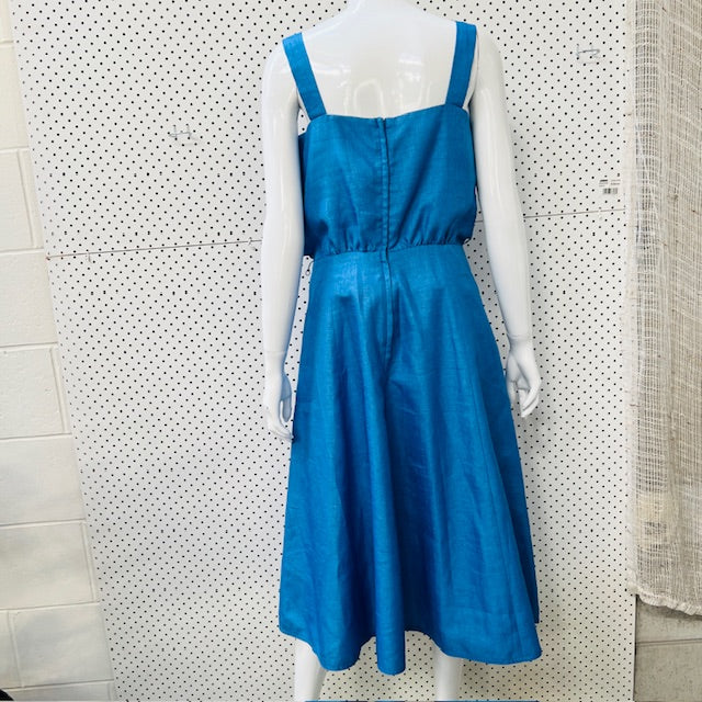 1960s nz vintage / SOUTHWELL / electric blue sundress and jacket / s/m (3893694621264897449)