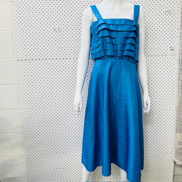 1960s nz vintage / SOUTHWELL / electric blue sundress and jacket / s/m (3893694625464002462)