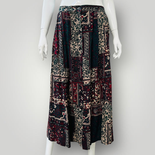 1990s vintage / KATIES / patterned skirt / made in australia / 16 (3893695230156933565)