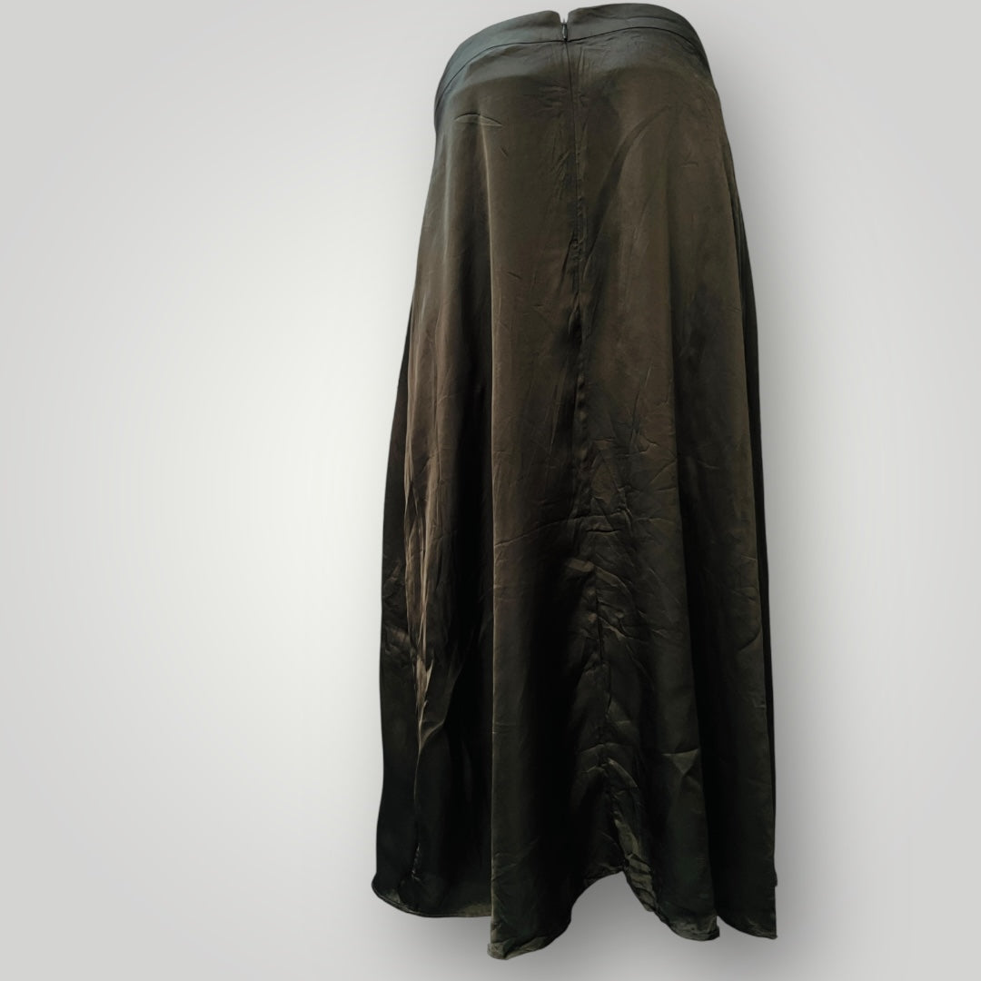 MAX / khaki satin slip skirt / 14 (3893695251330445144)