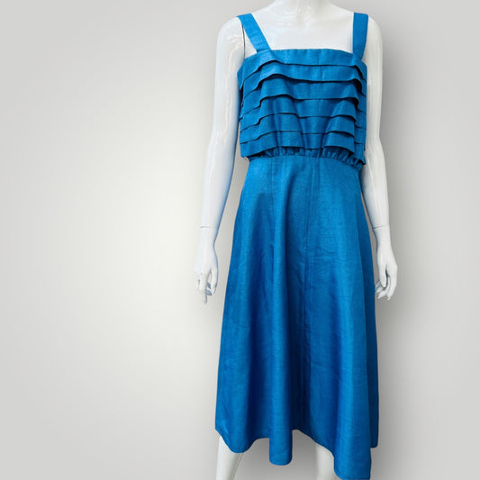 1960s nz vintage / SOUTHWELL / electric blue sundress and jacket / s/m (3893695271381717415)