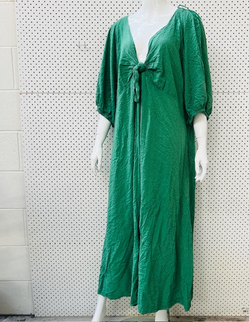 ISOBELLE / green maxi dress / 24 (3893765351399275334)
