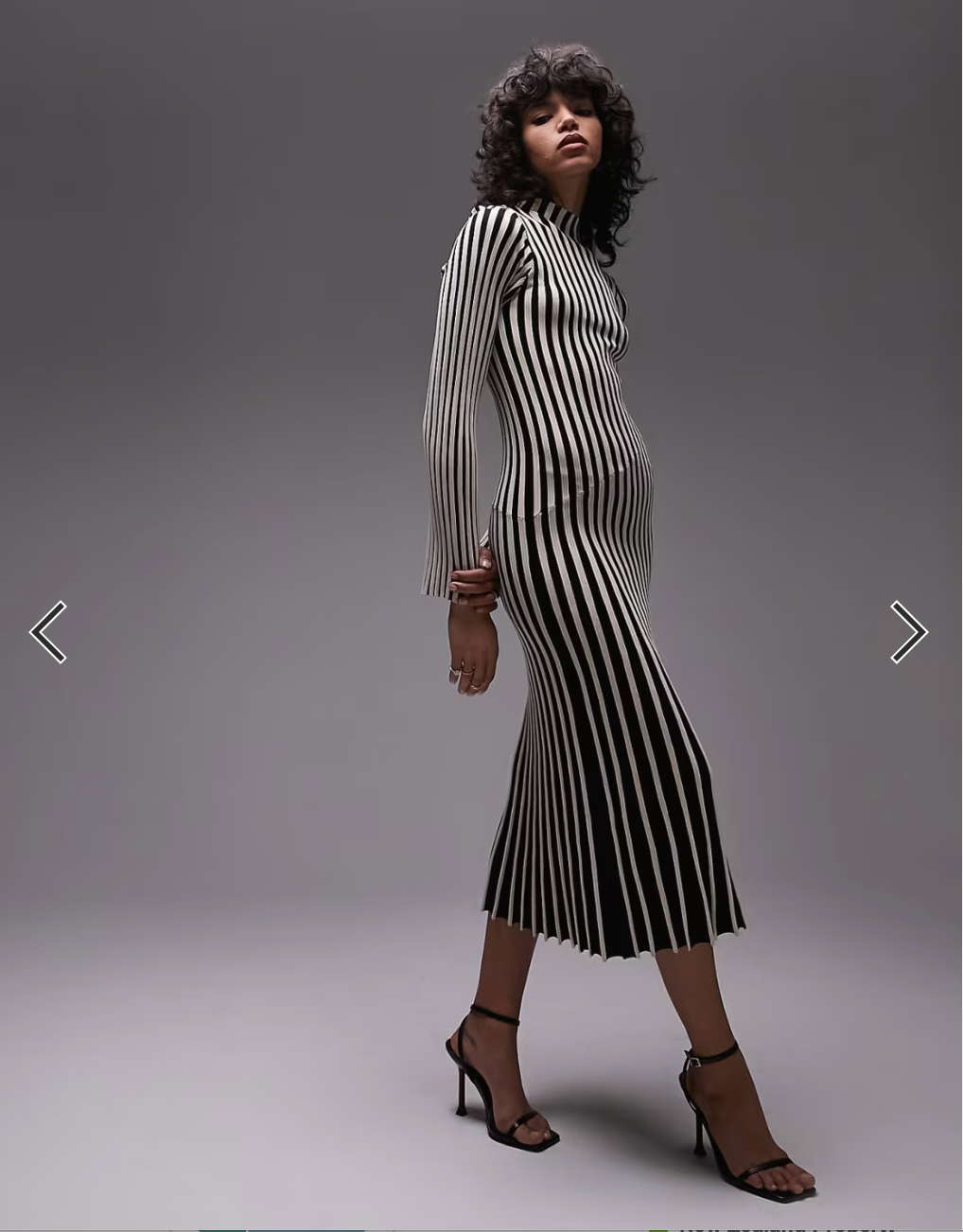 TOPSHOP / knitted stripe dress / 3xl (3893830801868165194)