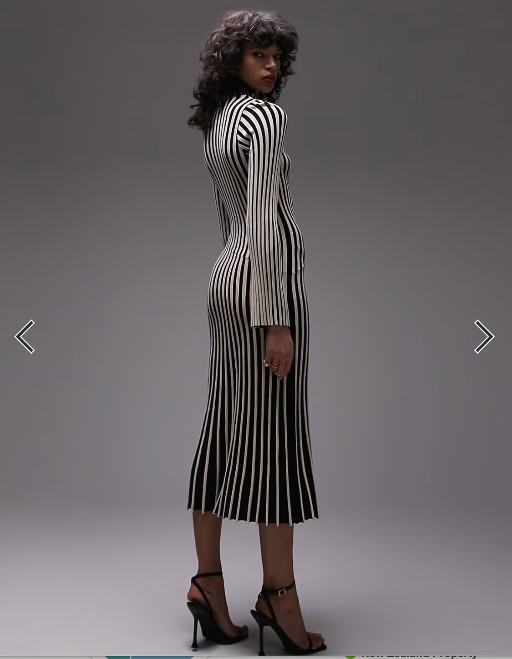 TOPSHOP / knitted stripe dress / 3xl (3893830806685508895)