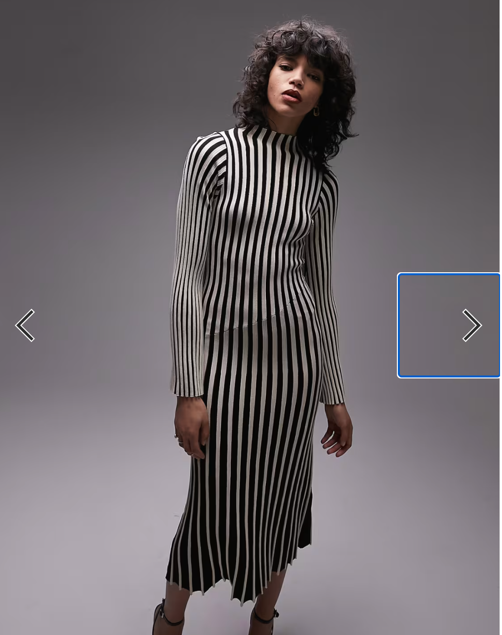 TOPSHOP / knitted stripe dress / 3xl (3893830809460900209)