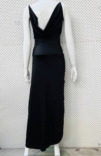 StREET HEART / black tie or cocktail gown in lycra / s (3893832444075904125)