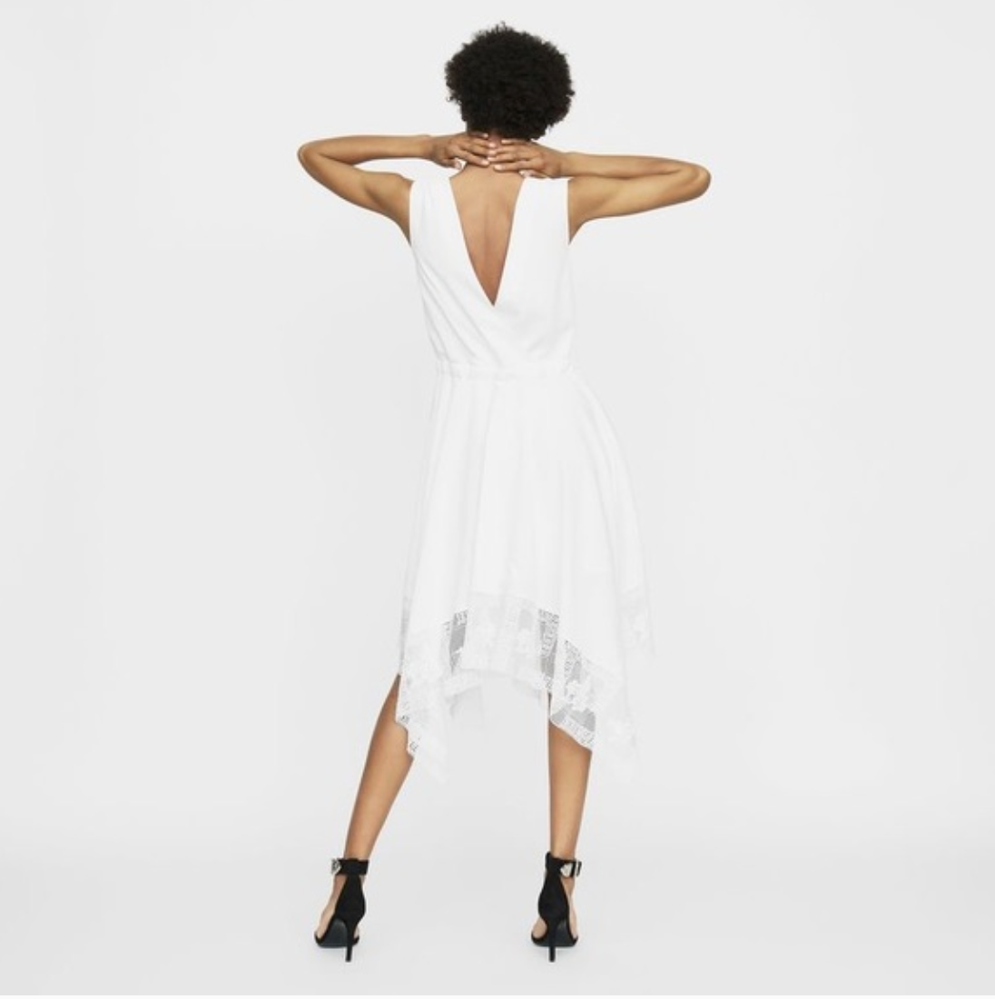 MAJE / Rushane Lace-Trimmed Handkerchief-Hem Dress / $700rrp / 3 (3893833748938648897)