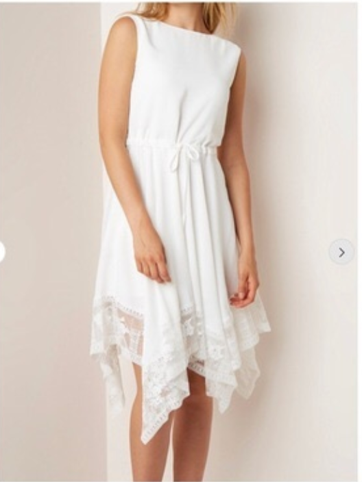 MAJE / Rushane Lace-Trimmed Handkerchief-Hem Dress / $700rrp / 3 (3893833751402303802)