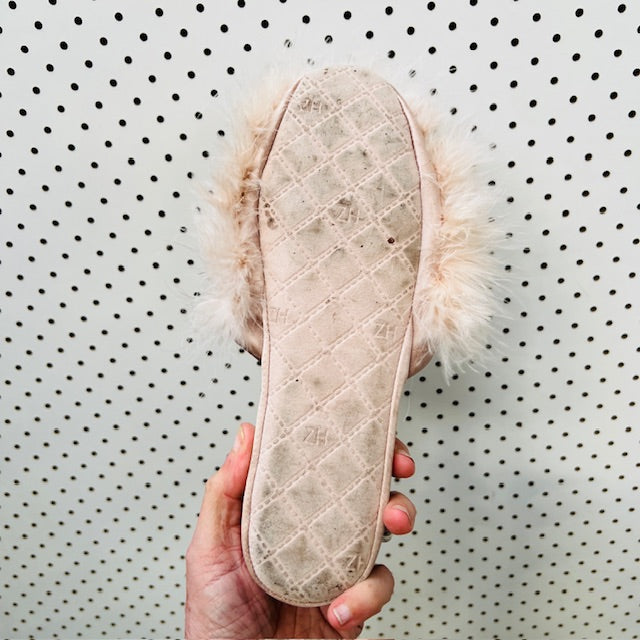 ZARA HOME / faux fur fluffy slippers / 39 (3894108145596434437)