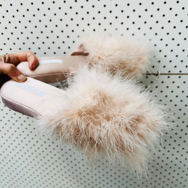 ZARA HOME / faux fur fluffy slippers / 39 (3894108150707131964)