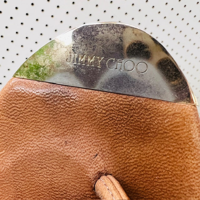 JIMMY CHOO / paque 70 leather platform jandals / 39 (3894108153391504891)