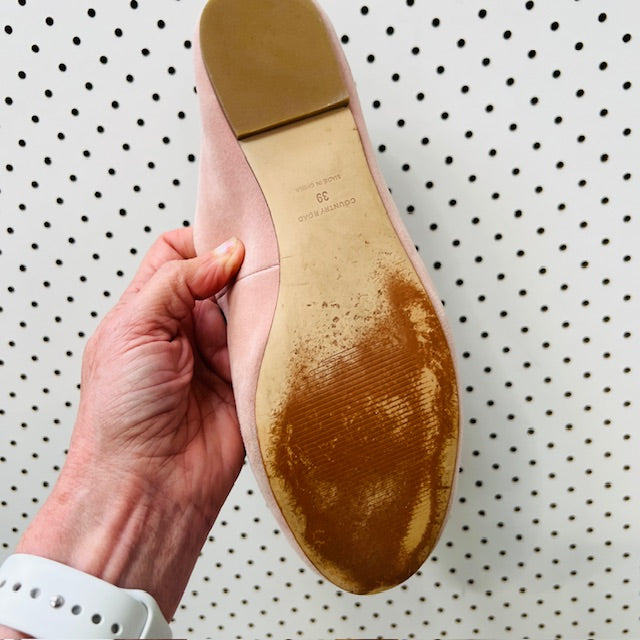 COUNTRY ROAD / pink 'katie' suede leather loafers / 39 (3894108213884292839)