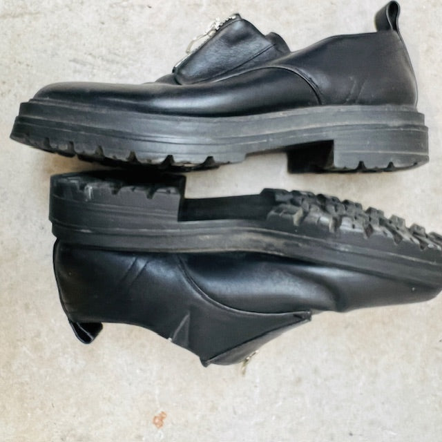 ISABELLA ANSELMI / black zip derby shoes / 39 (3894108230183569711)