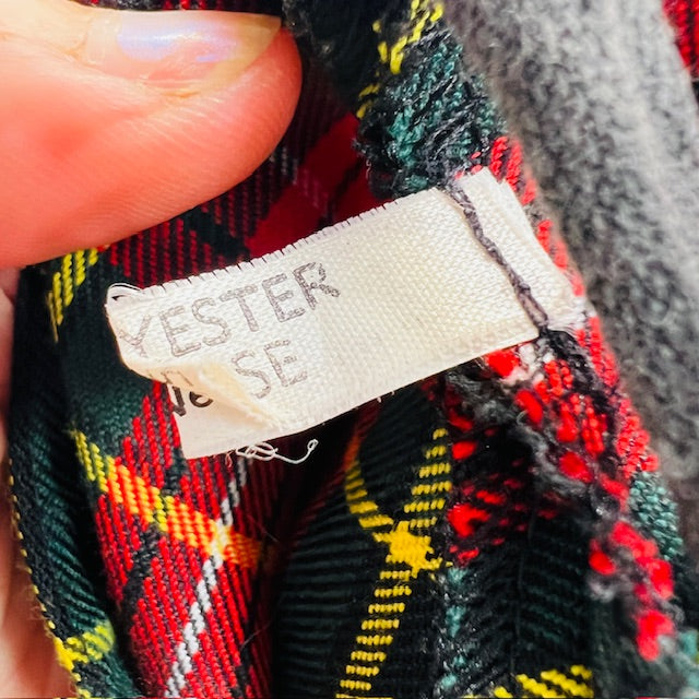 1980s nz vintage / CHARADE / tartan drop waist maxi skirt / 14 (3894108281812801244)