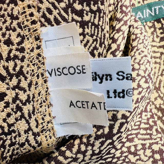 1990s nz vintage / MARILYN SAINTY / wrap skirt / 10 / made in nz (3894108342306190104)